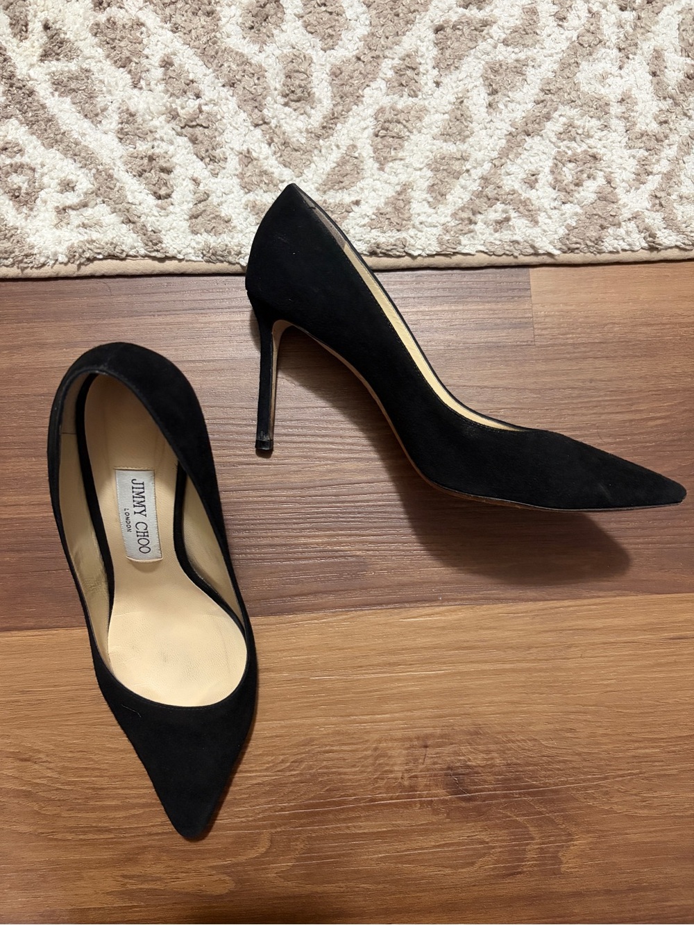 Jimmy Choo Romy Black Suede Pumps - Picture 3 of 8